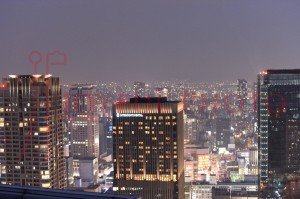 個人レッスン中の大阪上空
